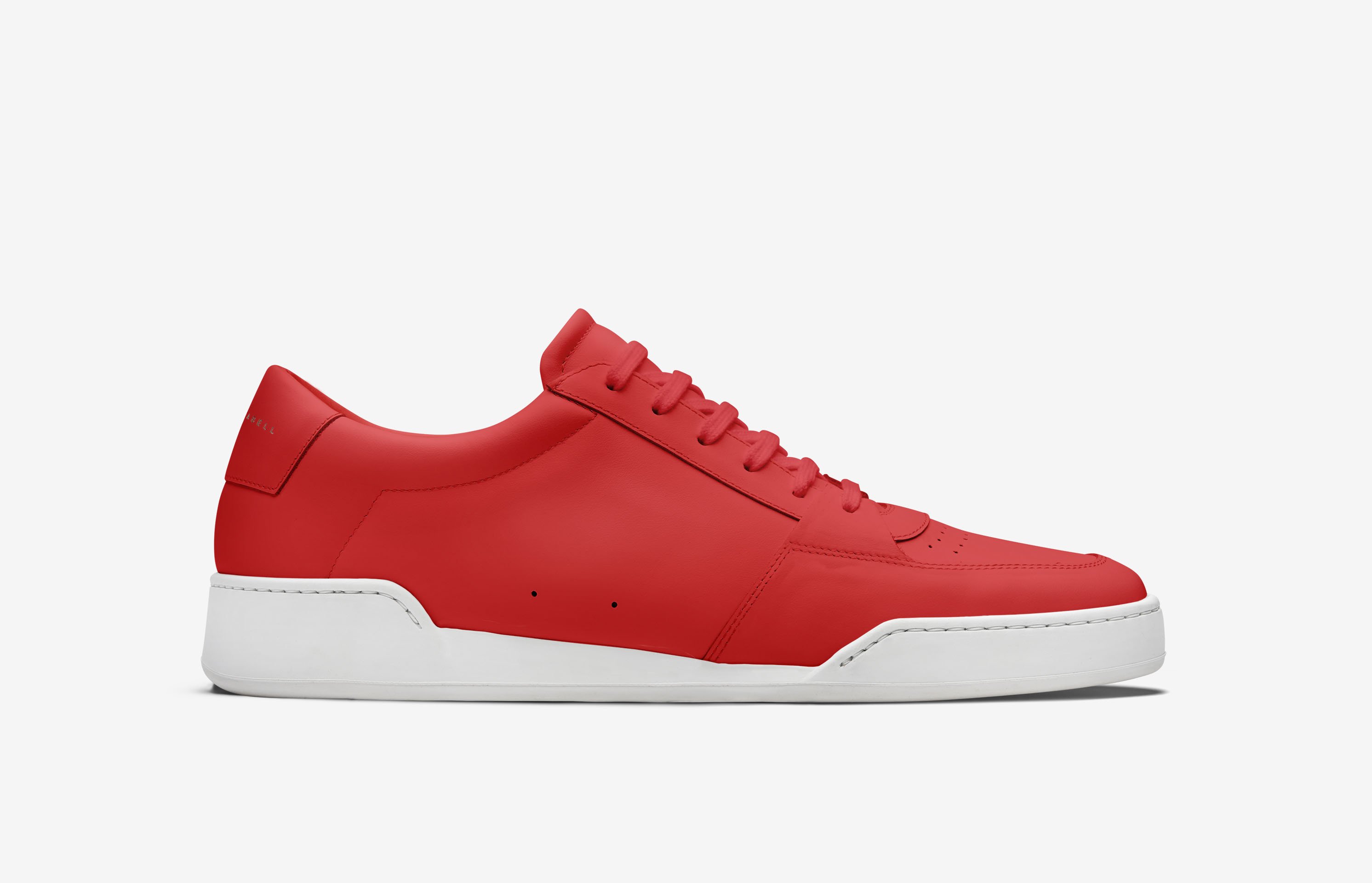 Oliver Cabell Court Mens Trainers Red UK-562189